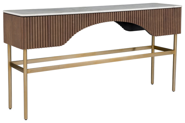Fairfield Chair Dimitri Leather Wrapped Rectangular Console (sku: 8072-ST)