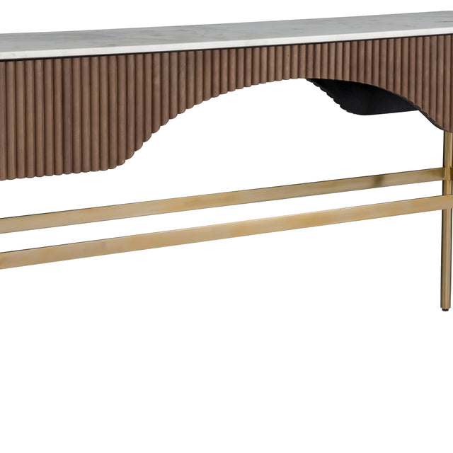 Fairfield Chair Dimitri Leather Wrapped Rectangular Console (sku: 8072-ST)