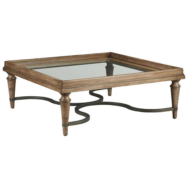 Fairfield Chair Cheneais Square Cocktail Table w/Glass Top (sku: 8092-92)