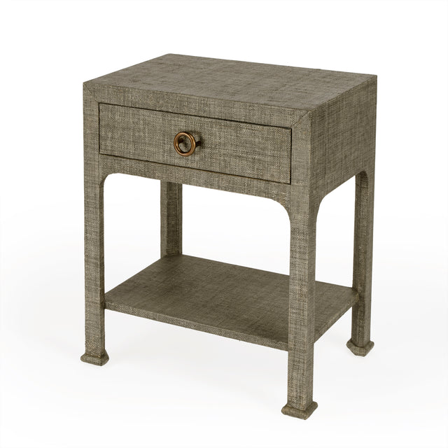 Chatham 23 in. W Rectangular Raffia 1 Drawer Nightstand with Lower Open Shelf by Butler Specialty Company