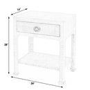 Chatham 23 in. W Rectangular Raffia 1 Drawer Nightstand with Lower Open Shelf by Butler Specialty Company