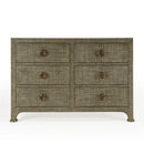 Chatham 44 in. W Rectangular Raffia 6 Drawer Dresser by Butler Specialty Company