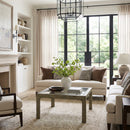 Chatham 36 in. W Square Glass and Raffia Coffee Table by Butler Specialty Company