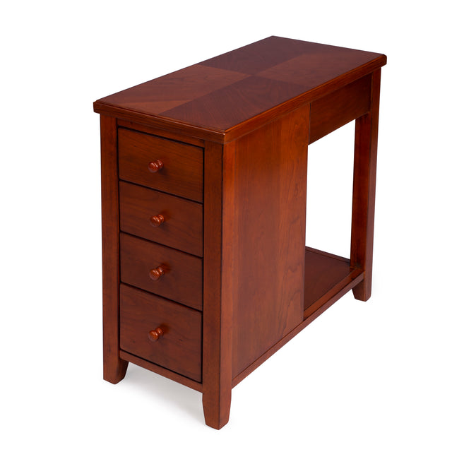 Kelton 11.5 in. W Rectangular Wood 4 Drawer Side Table with Open Shelf by Butler Specialty Company