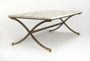 Pamina 45 in. W Rectangular Marble and Metal Coffee Table by Butler Specialty Company