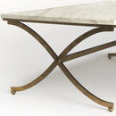 Pamina 45 in. W Rectangular Marble and Metal Coffee Table by Butler Specialty Company