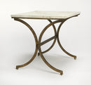 Pamina 27 in. W Rectangular Marble and Metal Side Table by Butler Specialty Company