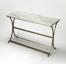 Pamina 48 in. W Rectangular Marble and Metal Console Table by Butler Specialty Company