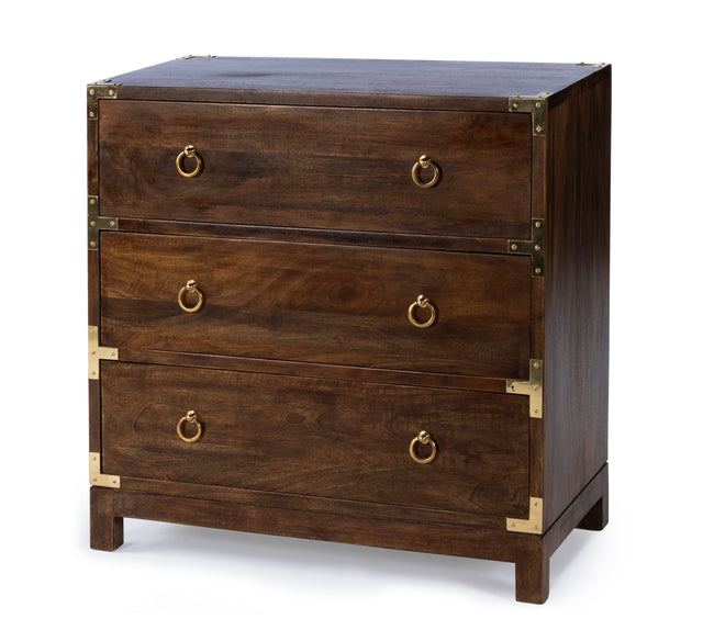 Forster 28 in. W Rectangular Wood Campaign 3 Drawer Dresser by Butler Specialty Company
