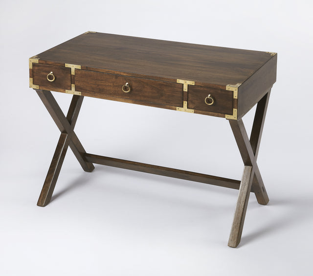 Forster 40.5 in. W Rectangular Wood 3 Drawer Campaign Writing Desk by Butler Specialty Company