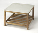 Brayden 24 in. W Square Marble & Wood Coffee Table by Butler Specialty Company