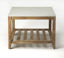 Brayden 24 in. W Square Marble & Wood Coffee Table by Butler Specialty Company