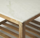 Brayden 24 in. W Square Marble & Wood Coffee Table by Butler Specialty Company