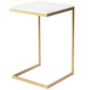 Lawler 16 in. W Square Marble and Metal C-Style End Table by Butler Specialty Company