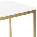 Lawler 16 in. W Square Marble and Metal C-Style End Table by Butler Specialty Company