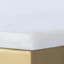 Lawler 16 in. W Square Marble and Metal C-Style End Table by Butler Specialty Company