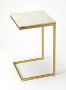 Lawler 16 in. W Square Marble and Metal C-Style End Table by Butler Specialty Company