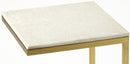 Lawler 16 in. W Square Marble and Metal C-Style End Table by Butler Specialty Company