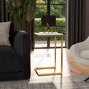 Lawler 16 in. W Square Marble and Metal C-Style End Table by Butler Specialty Company