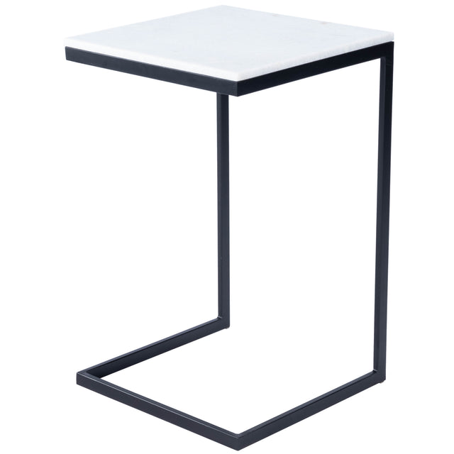 Lawler 16 in. W Square Marble and Metal C-Style End Table by Butler Specialty Company