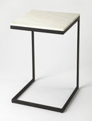 Lawler 16 in. W Square Marble and Metal C-Style End Table by Butler Specialty Company