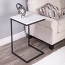 Lawler 16 in. W Square Marble and Metal C-Style End Table by Butler Specialty Company
