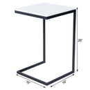 Lawler 16 in. W Square Marble and Metal C-Style End Table by Butler Specialty Company