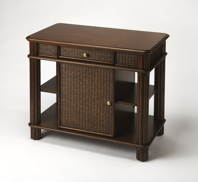 Falmouth 41 in. W Rectangular Rattan Kitchen Island with 1 Drawer and Cabinet by Butler Specialty Company