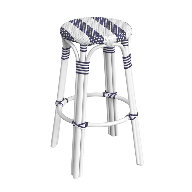 Tobias 30 in. Seat Height Round Rattan Backless Bar Stool by Butler Specialty Company