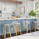 Tobias 30 in. Seat Height Round Rattan Backless Bar Stool by Butler Specialty Company