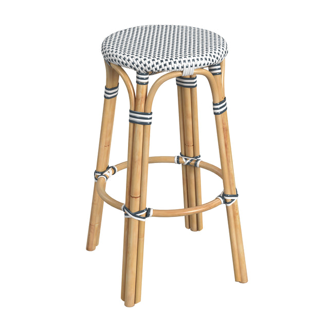 Tobias 30 in. Seat Height Round Rattan Backless Bar Stool by Butler Specialty Company