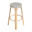 Tobias 30 in. Seat Height Round Rattan Backless Bar Stool by Butler Specialty Company