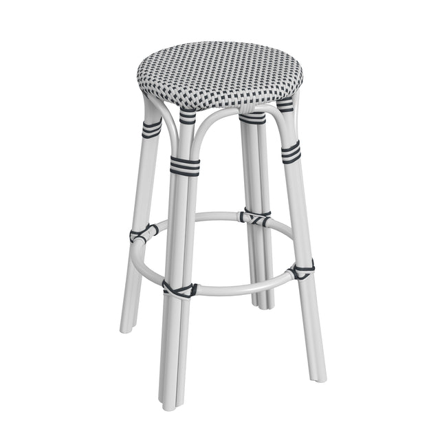 Tobias 30 in. Seat Height Round Rattan Backless Bar Stool by Butler Specialty Company