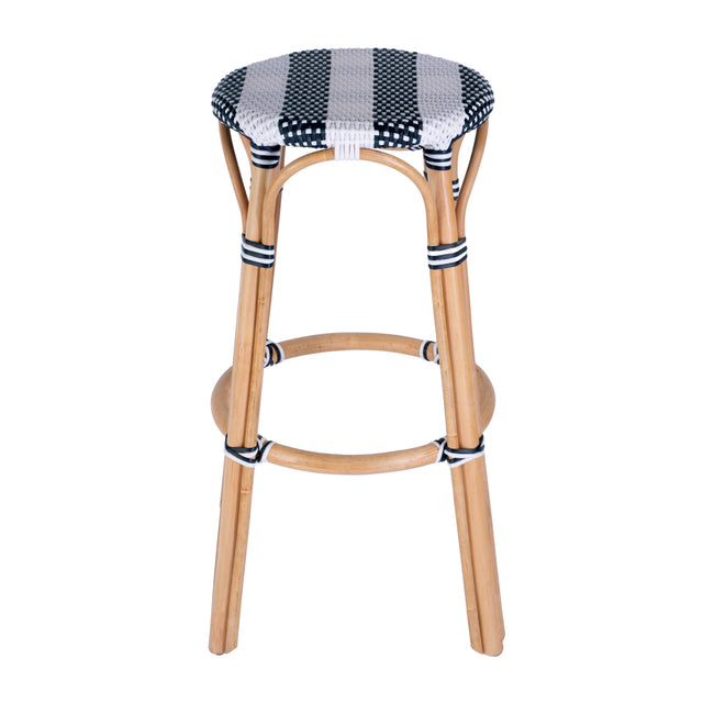 Tobias 30 in. Seat Height Round Rattan Backless Bar Stool by Butler Specialty Company
