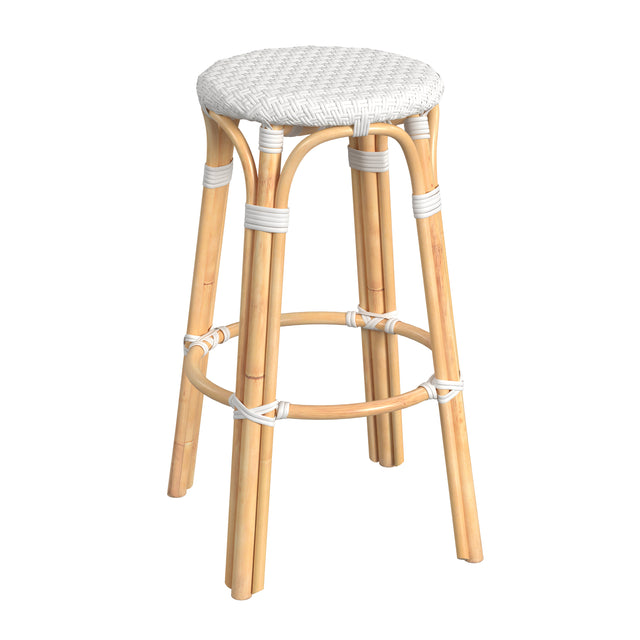 Tobias 30 in. Seat Height Round Rattan Backless Bar Stool by Butler Specialty Company