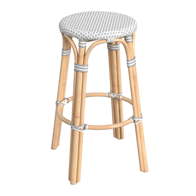 Tobias 30 in. Seat Height Round Rattan Backless Bar Stool by Butler Specialty Company
