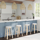 Tobias 30 in. Seat Height Round Rattan Backless Bar Stool by Butler Specialty Company