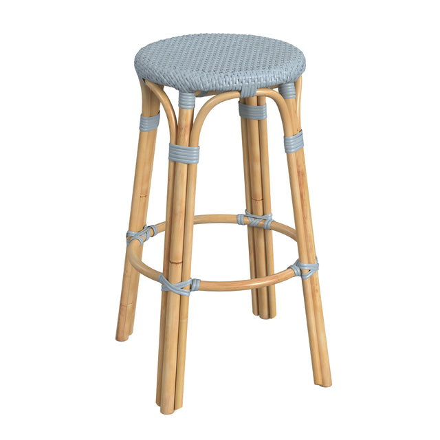 Tobias 30 in. Seat Height Round Rattan Backless Bar Stool by Butler Specialty Company