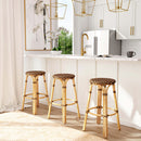 Tobias 30 in. Seat Height Round Rattan Backless Bar Stool by Butler Specialty Company