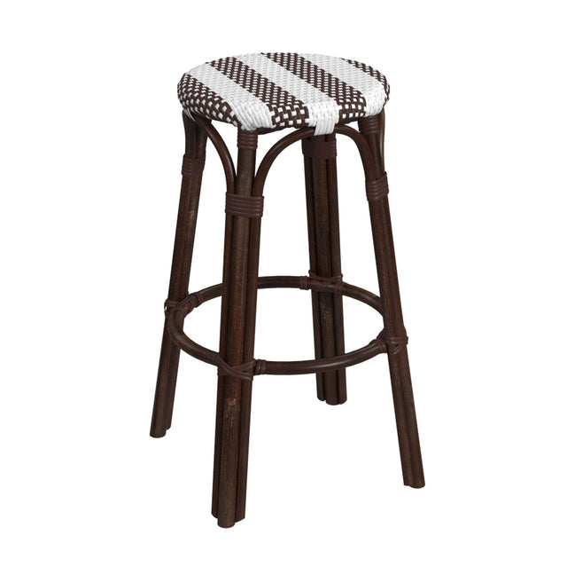Tobias 30 in. Seat Height Round Rattan Backless Bar Stool by Butler Specialty Company