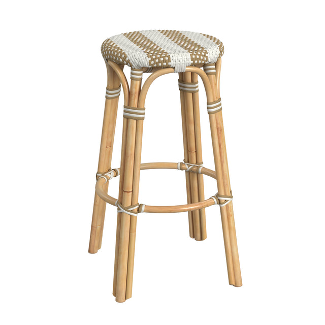 Tobias 30 in. Seat Height Round Rattan Backless Bar Stool by Butler Specialty Company