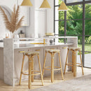 Tobias 30 in. Seat Height Round Rattan Backless Bar Stool by Butler Specialty Company