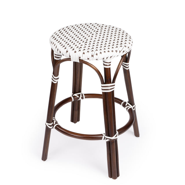 Tobias 24 in. Seat Height Round Rattan Backless Counter Stool by Butler Specialty Company