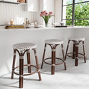 Tobias 24 in. Seat Height Round Rattan Backless Counter Stool by Butler Specialty Company