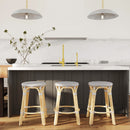 Tobias 24 in. Seat Height Round Rattan Backless Counter Stool by Butler Specialty Company