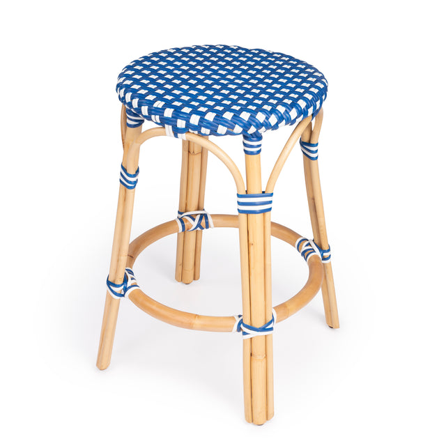 Tobias 24 in. Seat Height Round Rattan Backless Counter Stool by Butler Specialty Company