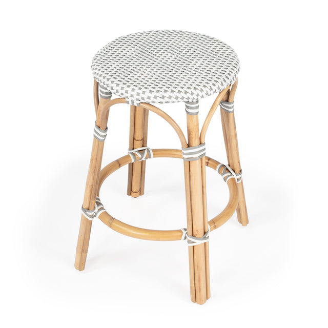 Tobias 24 in. Seat Height Round Rattan Backless Counter Stool by Butler Specialty Company