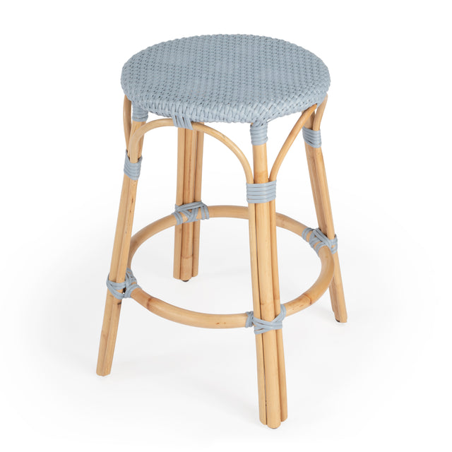 Tobias 24 in. Seat Height Round Rattan Backless Counter Stool by Butler Specialty Company