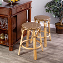 Tobias 24 in. Seat Height Round Rattan Backless Counter Stool by Butler Specialty Company