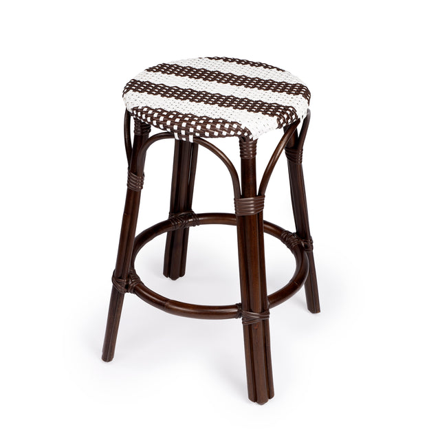 Tobias 24 in. Seat Height Round Rattan Backless Counter Stool by Butler Specialty Company